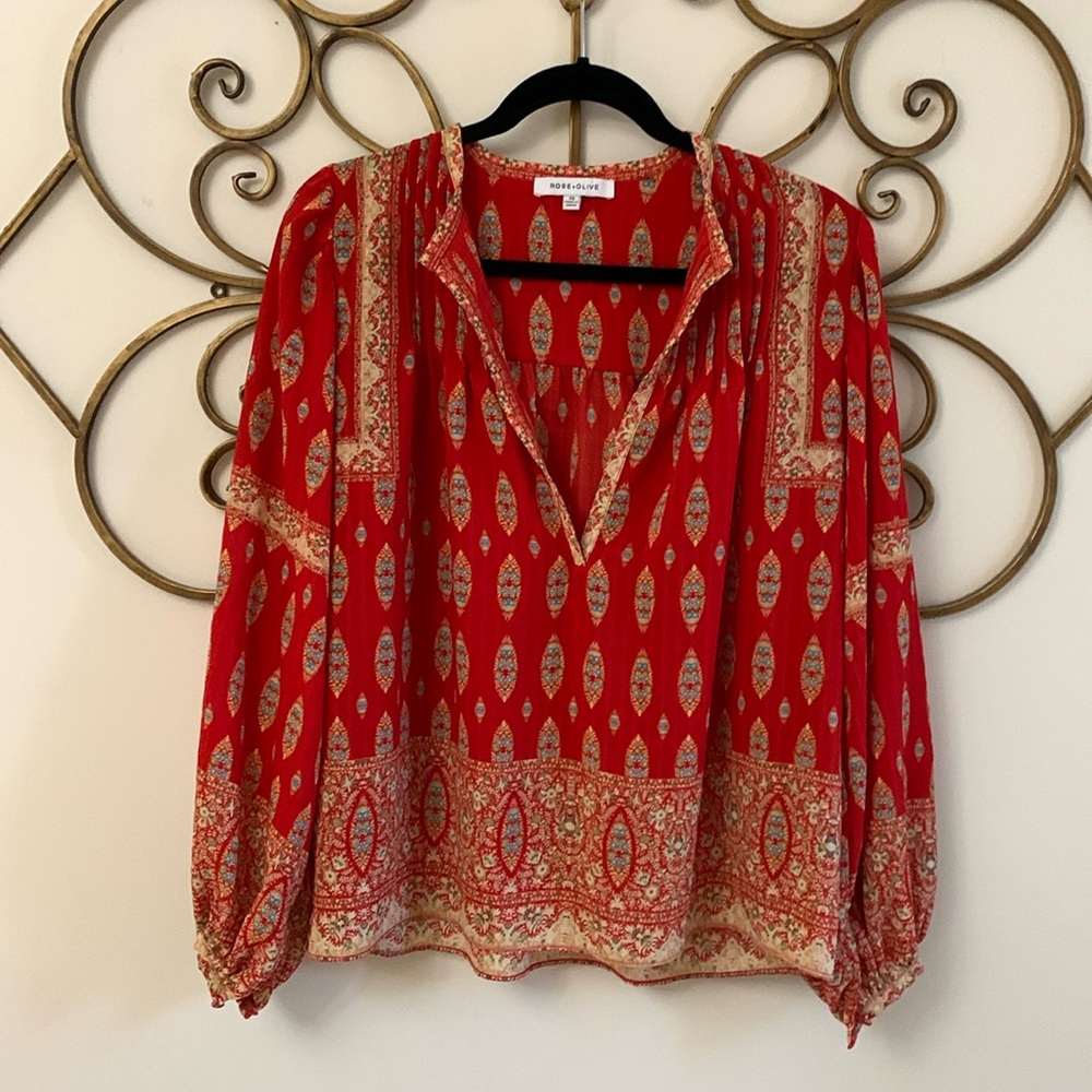 ROSE and OLIVE boho blouse
